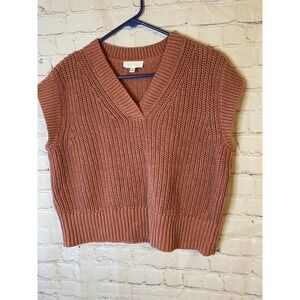 Haven Sweater Womens Small  Pullover V Neck Neck Casual Cable Knit